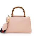 Gucci Leather Bamboo Nymphaea Top Handle Small Tote (SHF-19511)