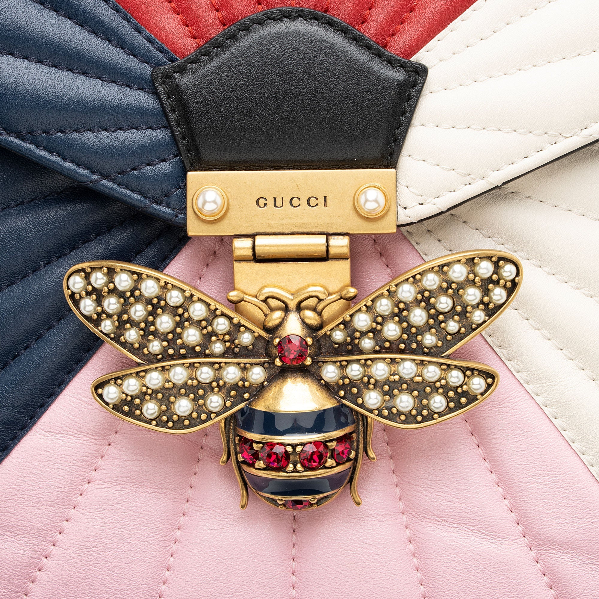 Gucci Leather Bamboo QueLB Margaret Mini Top Handle Backpack