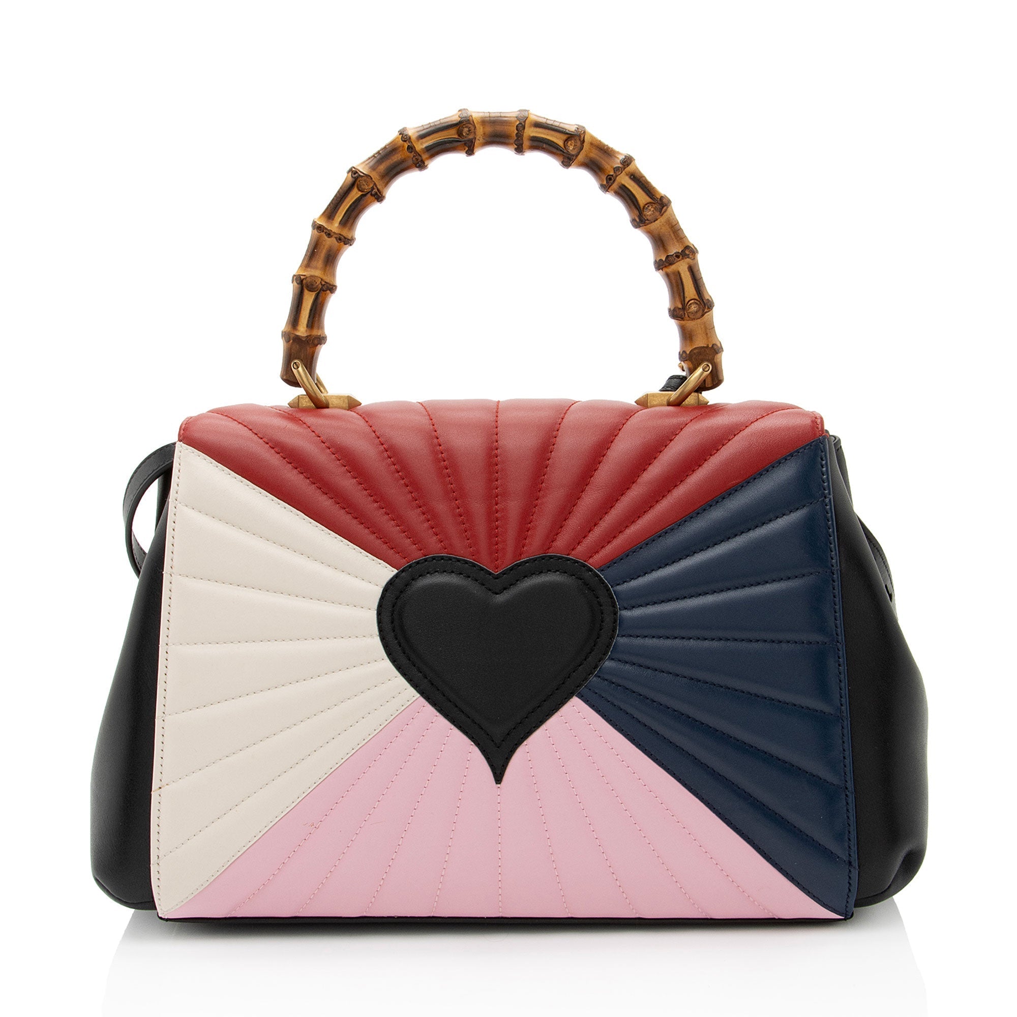 Gucci Leather Bamboo QueLB Margaret Top Handle
