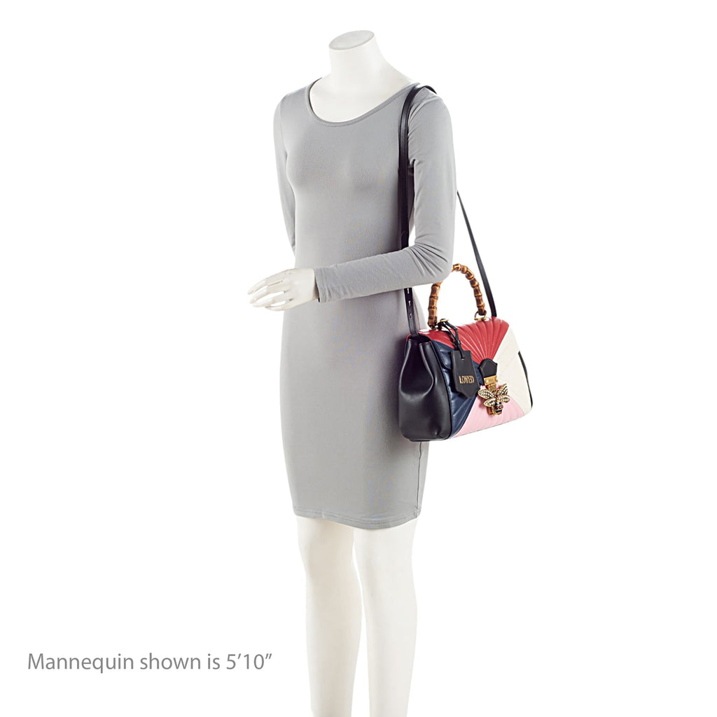 Gucci Leather Bamboo QueLB Margaret Top Handle