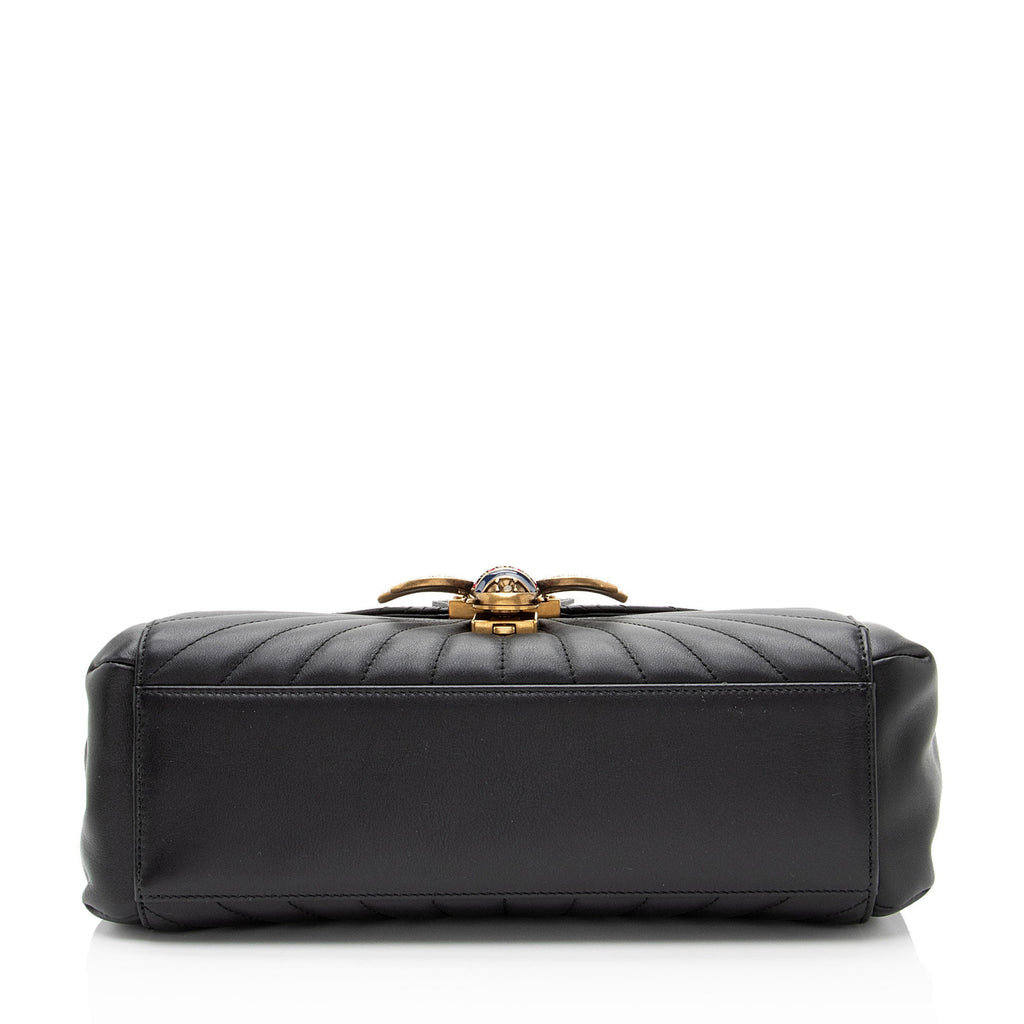 Gucci Leather Bamboo QueLB Margaret Top Handle