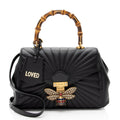 Gucci Leather Bamboo QueLB Margaret Top Handle