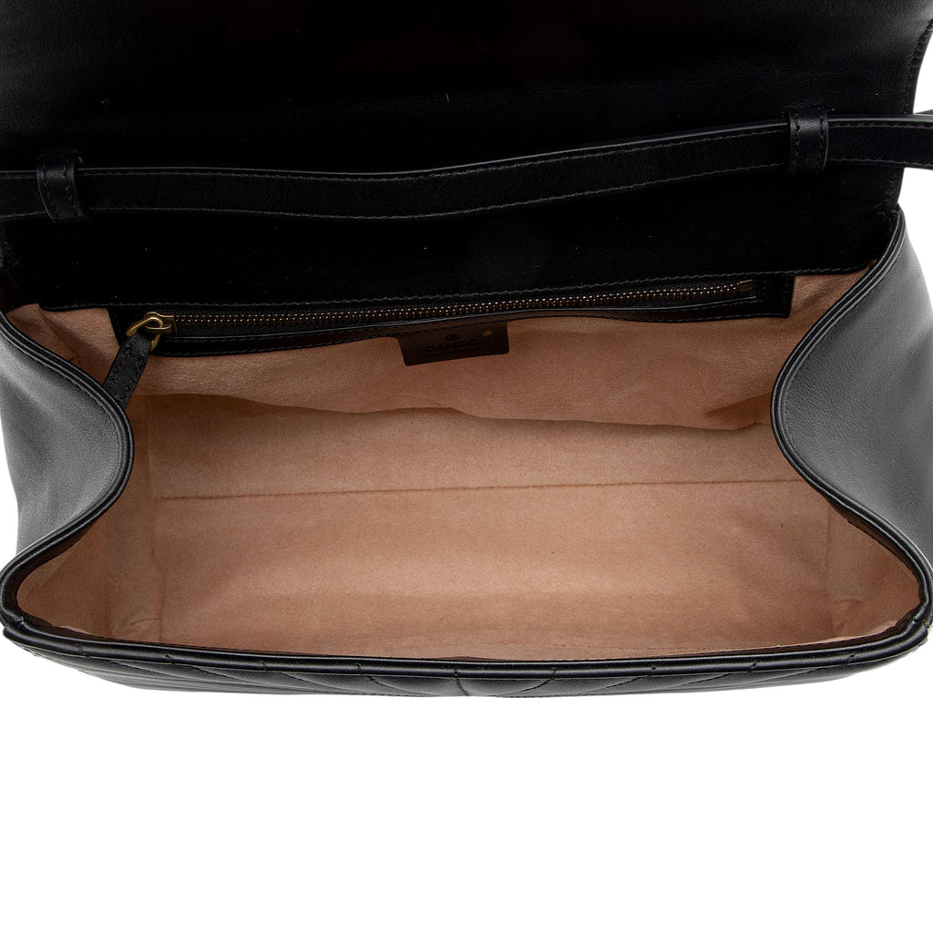 Gucci Leather Bamboo QueLB Margaret Top Handle