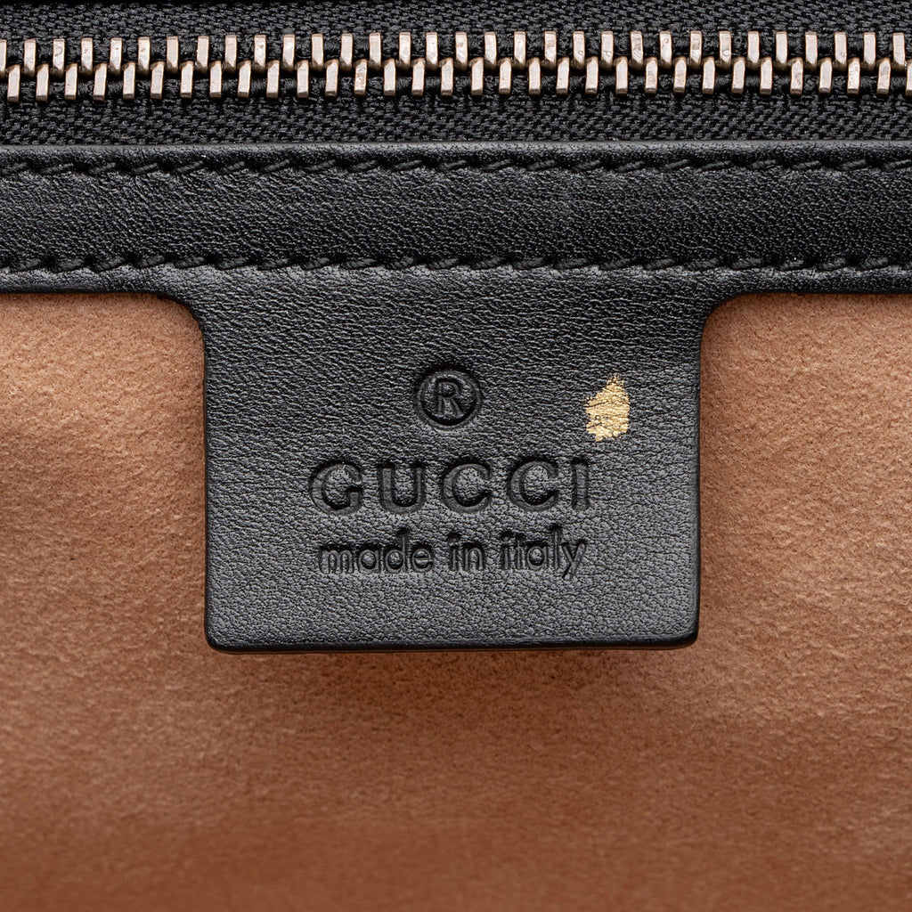 Gucci Leather Bamboo QueLB Margaret Top Handle