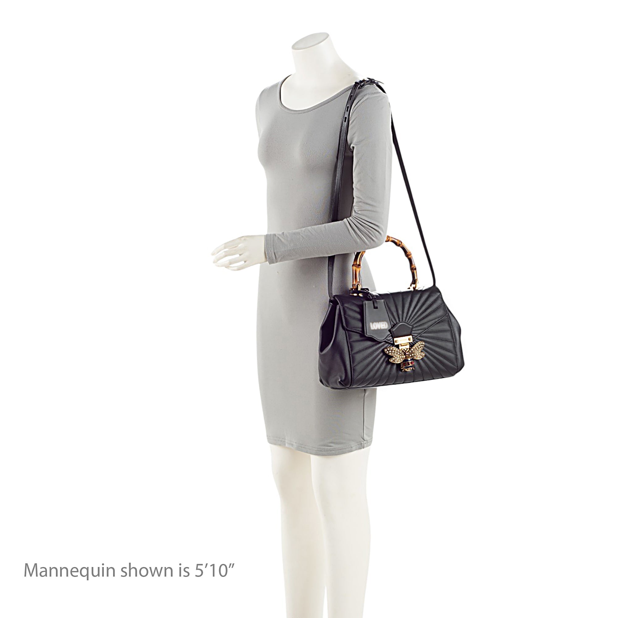 Gucci Leather Bamboo QueLB Margaret Top Handle