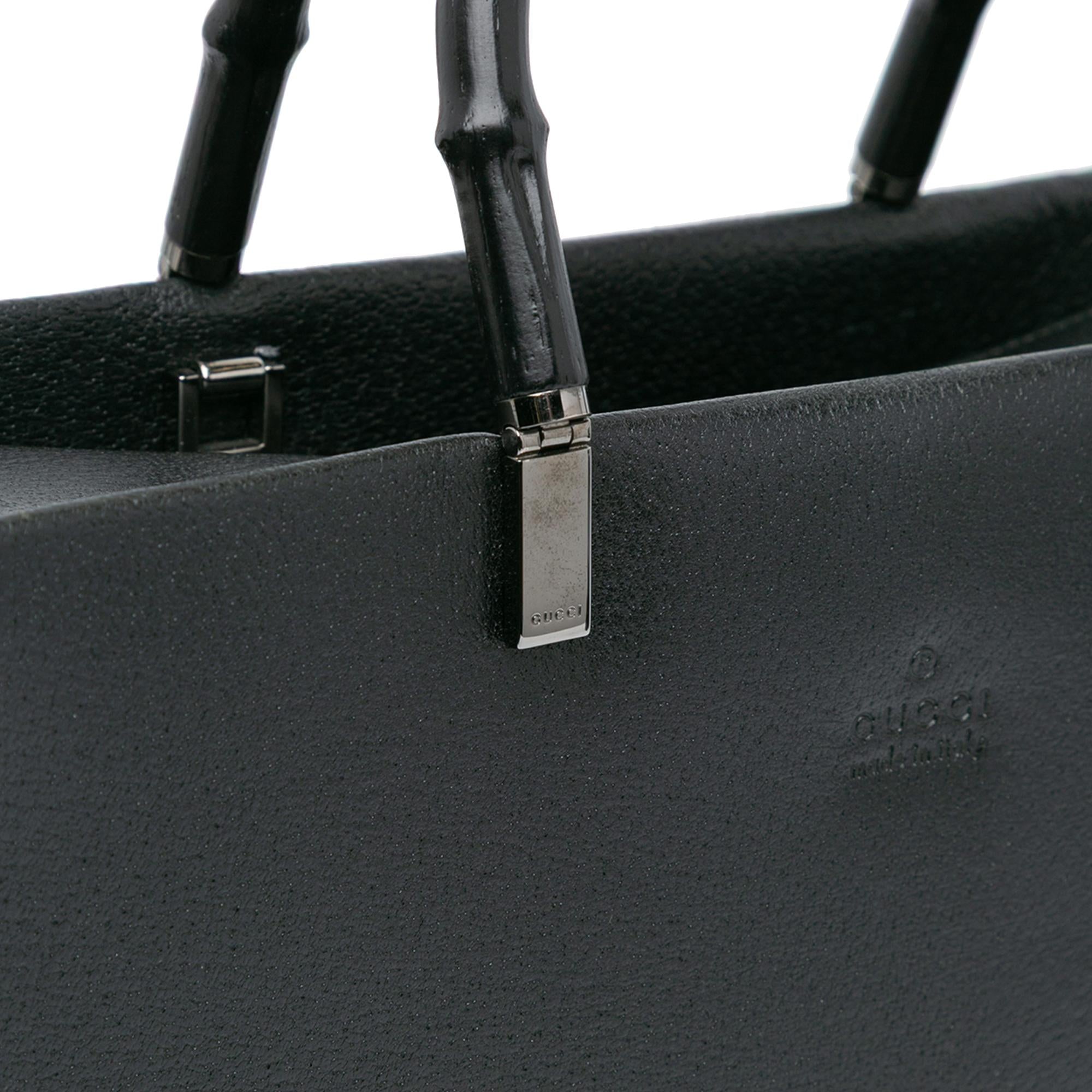 Gucci Leather Bamboo Satchel
