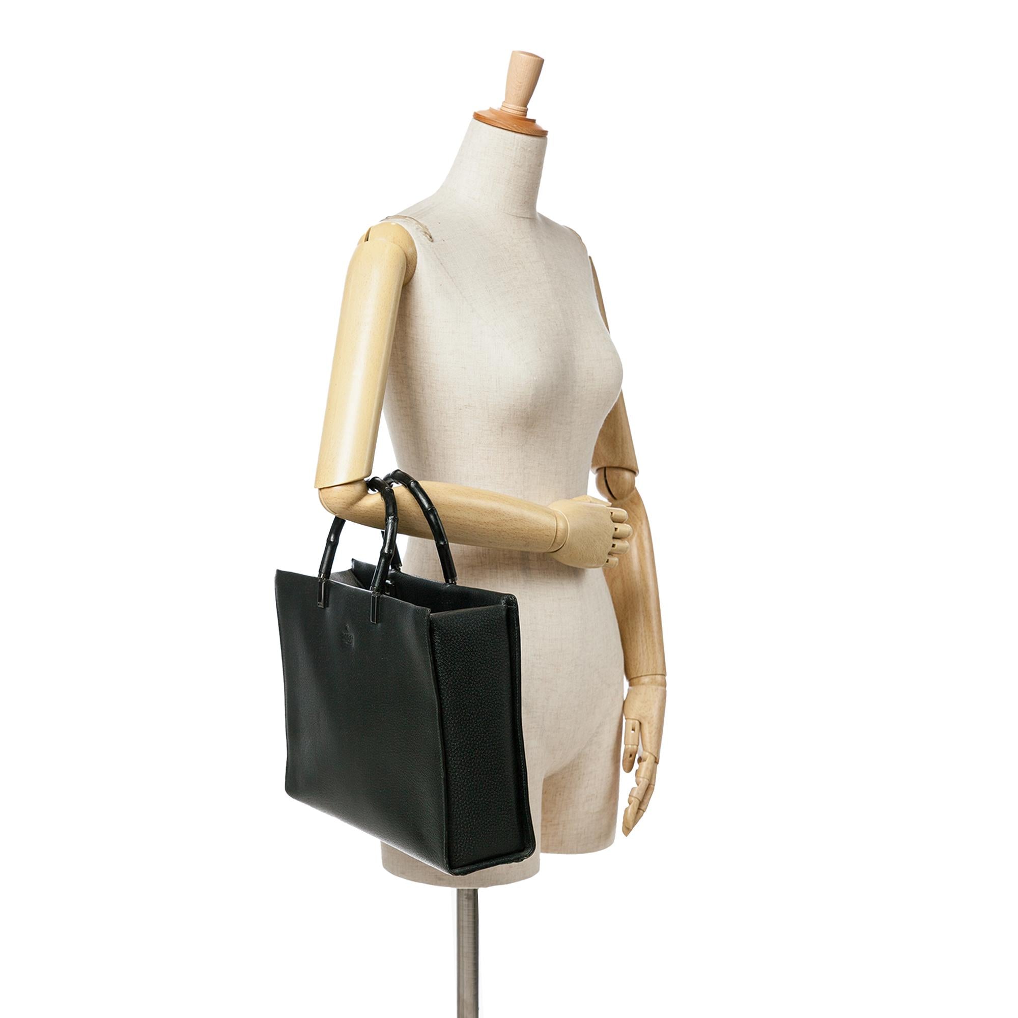 Gucci Leather Bamboo Satchel