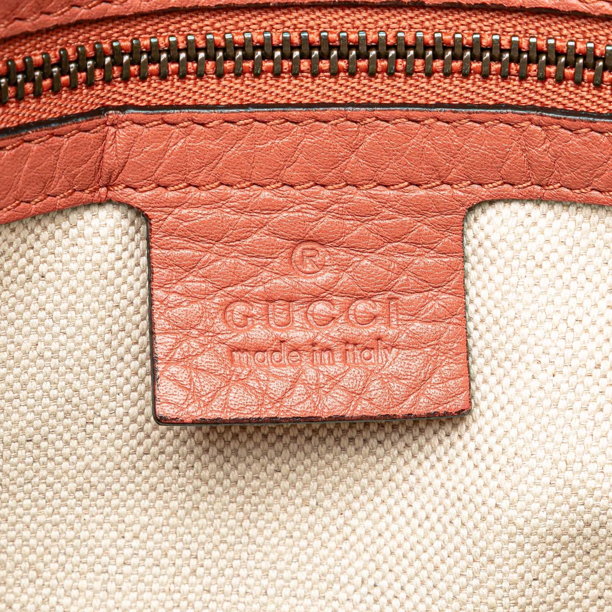 Gucci Leather Bamboo Satchel