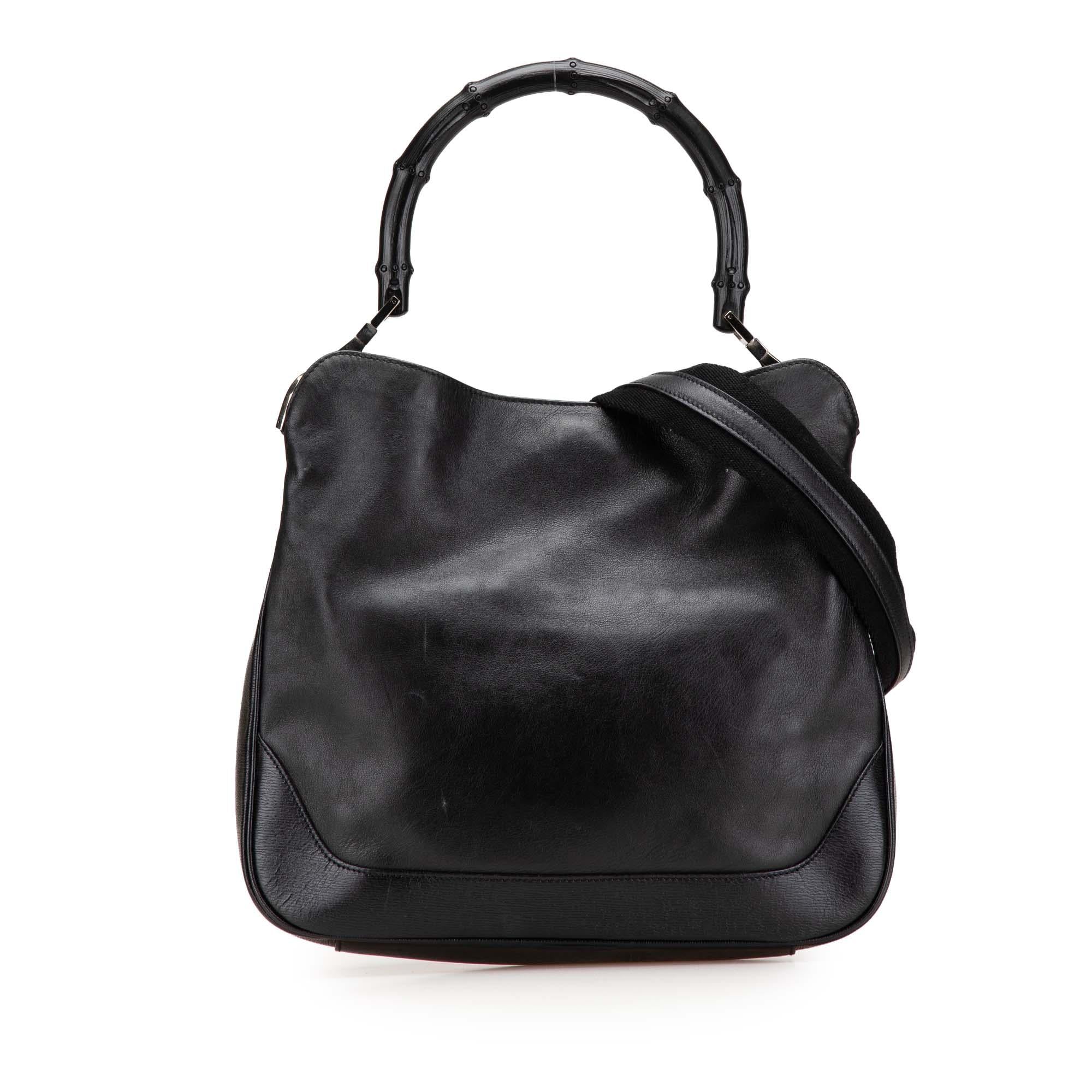 Gucci Leather Bamboo Satchel