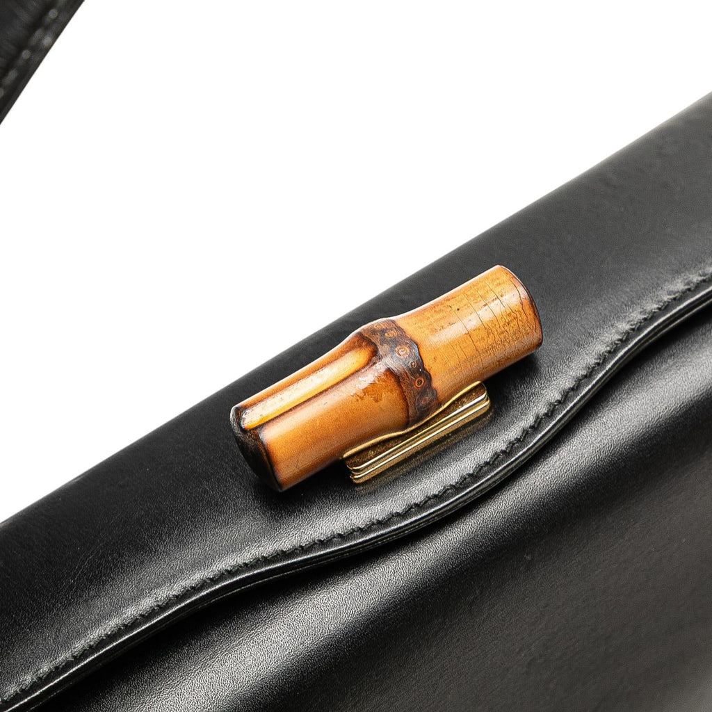 Gucci Leather Bamboo Satchel
