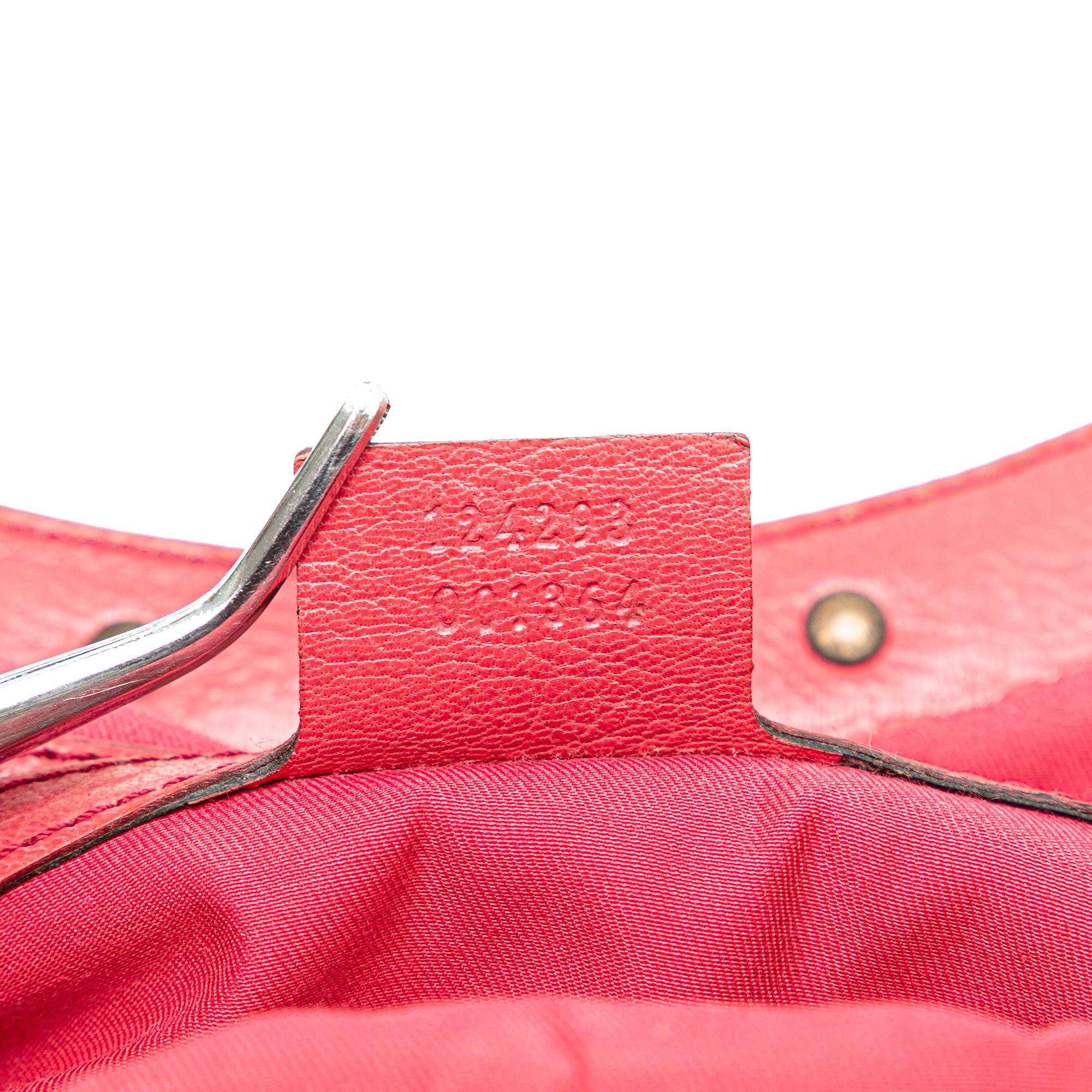 Gucci Leather Bamboo Studded Hobo