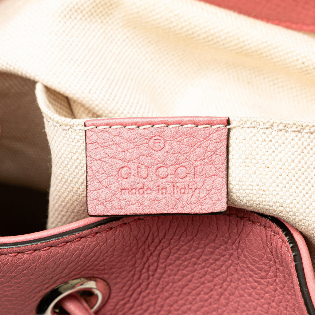 Gucci Leather Bamboo Tassel Backpack