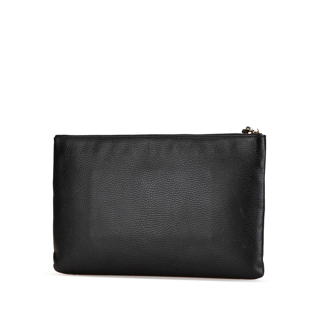 Gucci Leather Bamboo Tassel Clutch