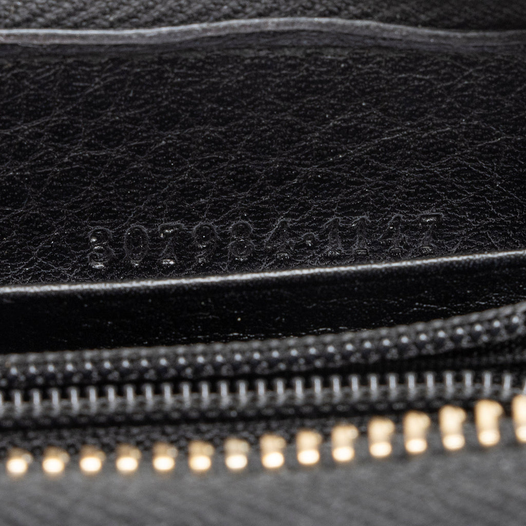 Gucci Leather Bamboo Tassel Zip Around Wallet (SHF-23545)