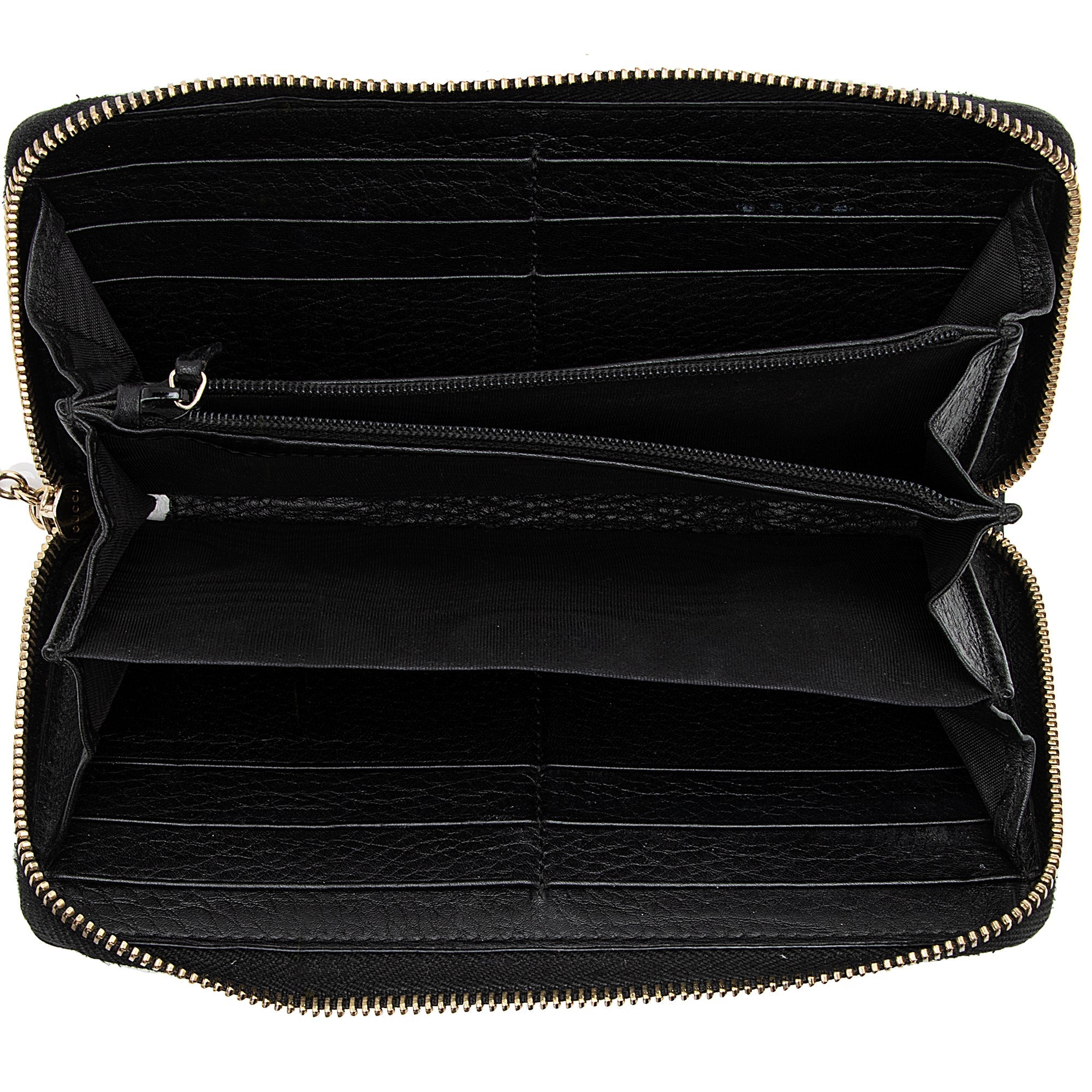 Gucci Leather Bamboo Tassel Zip Around Wallet (SHF-23545)