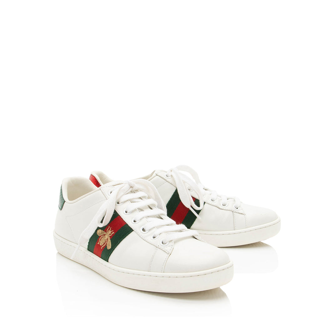Gucci Leather Bee Ace Sneakers - Size 6 / 36