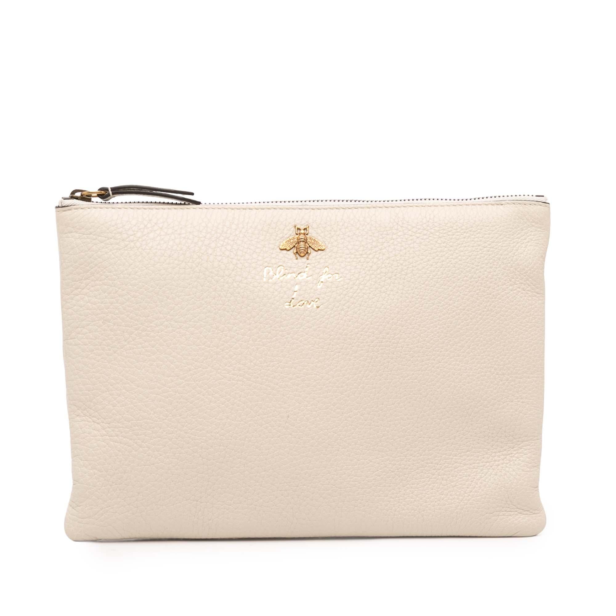 Gucci Leather Blind For Love Clutch