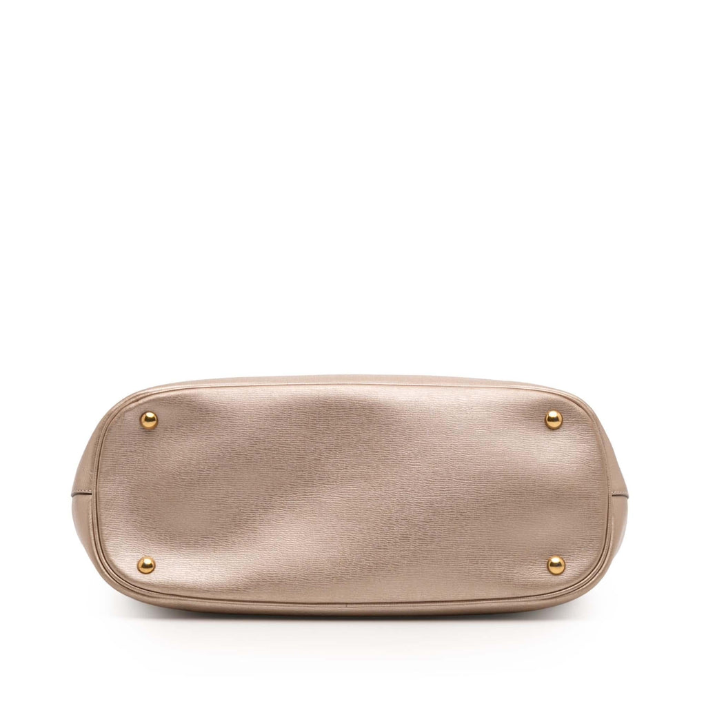 Gucci Leather Bright Bit Satchel