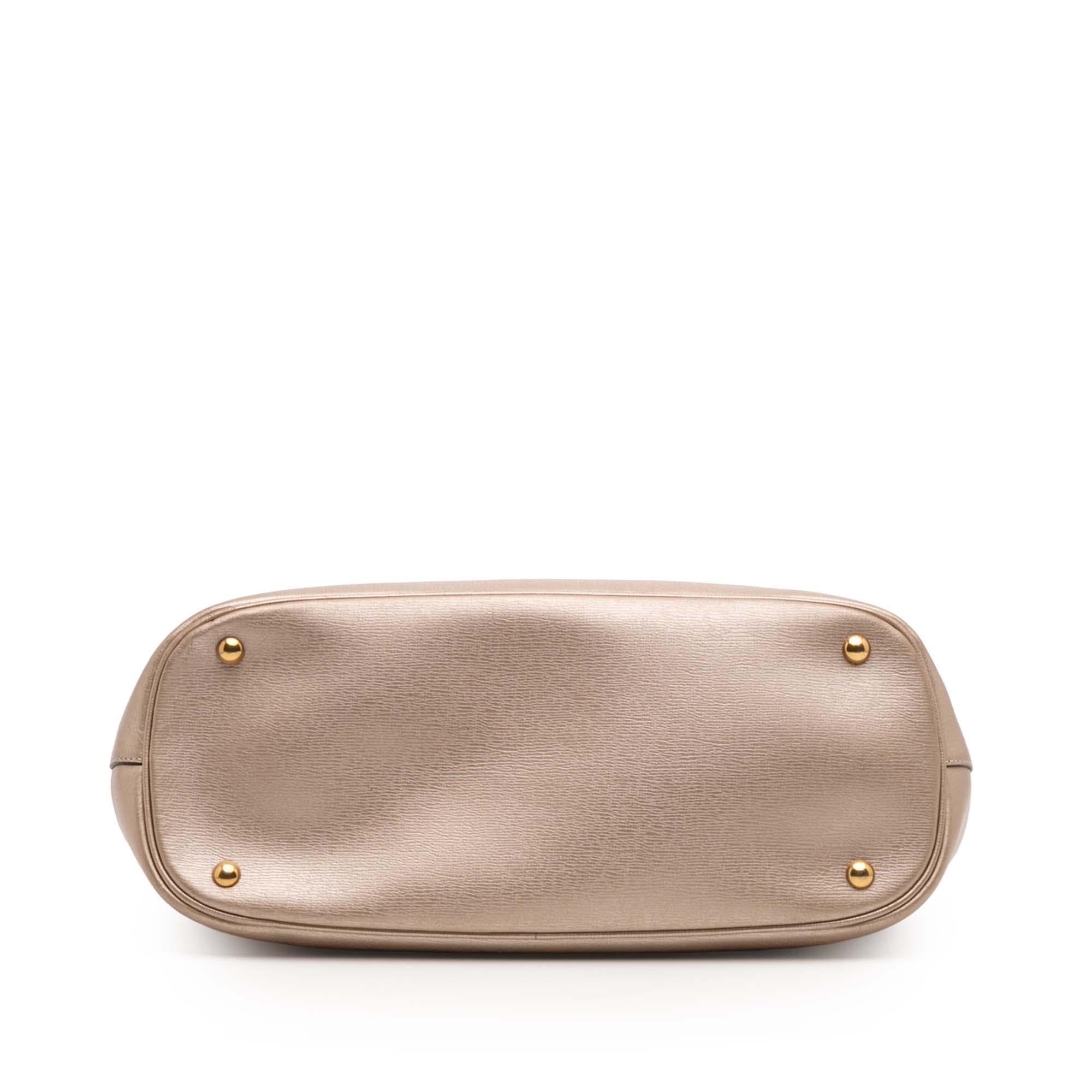 Gucci Leather Bright Bit Satchel