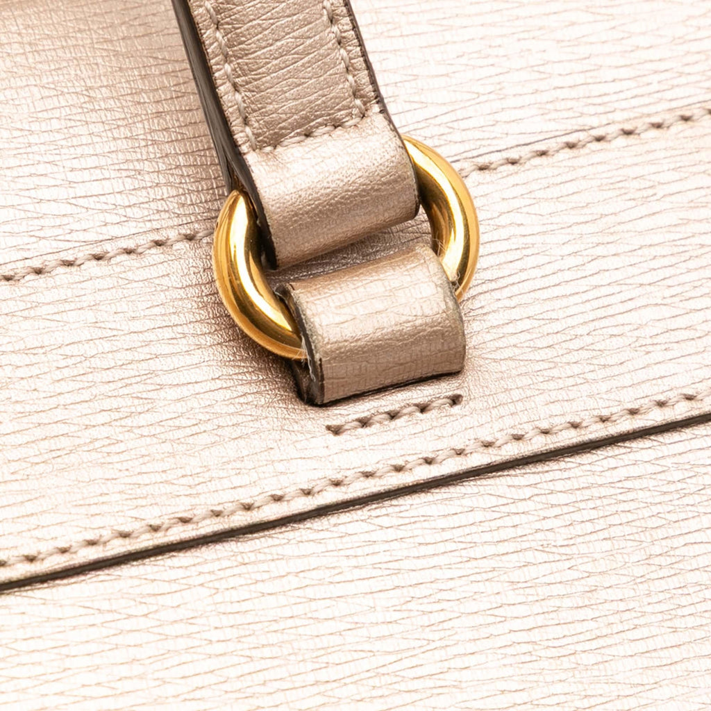 Gucci Leather Bright Bit Satchel