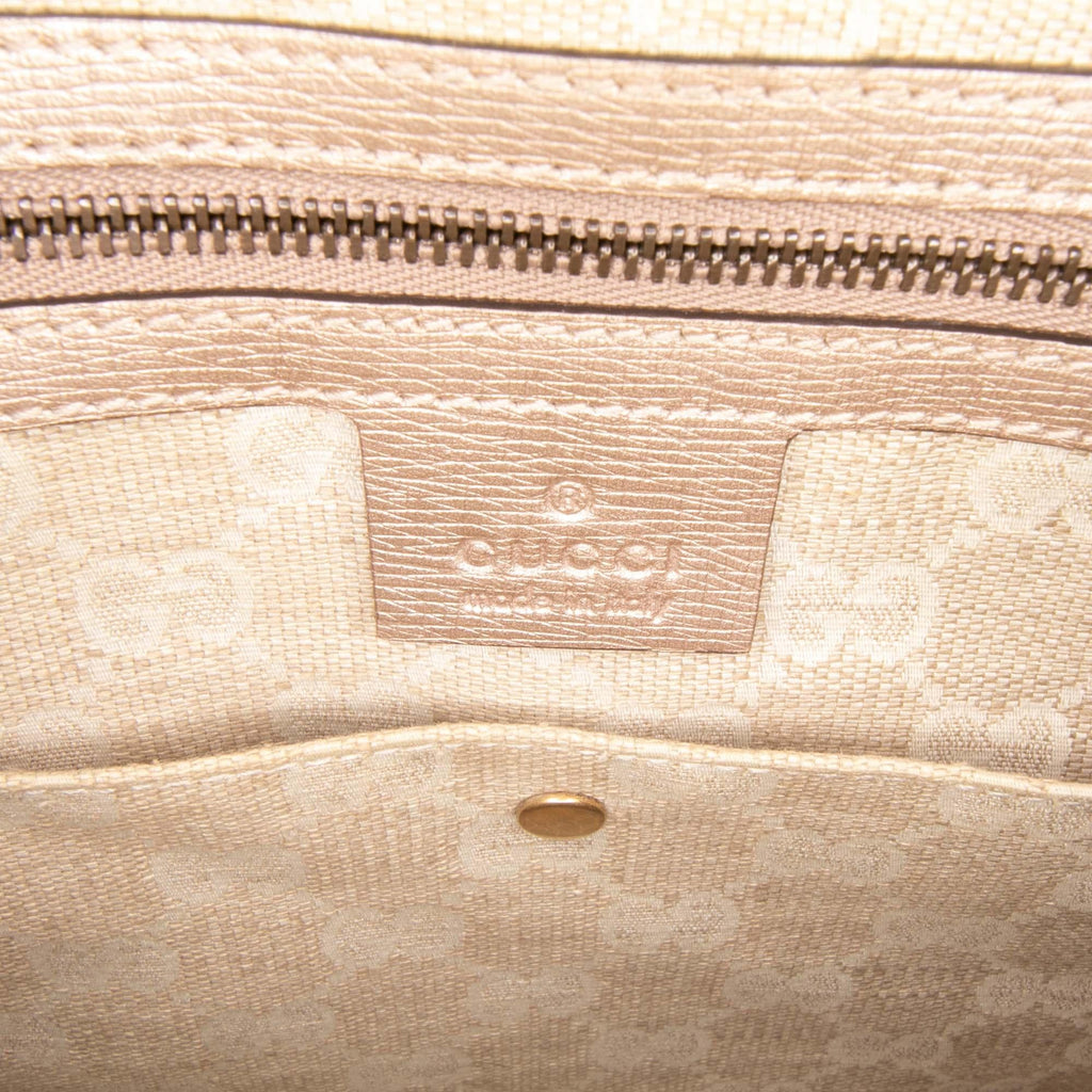 Gucci Leather Bright Bit Satchel