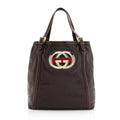 Gucci Leather Britt Large Tote (SHF-23095)