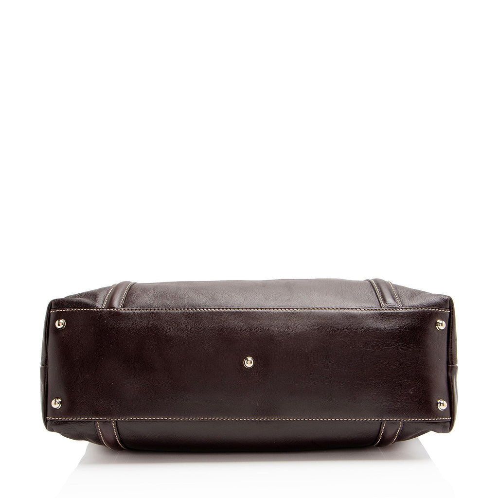 Gucci Leather Britt Medium Tote