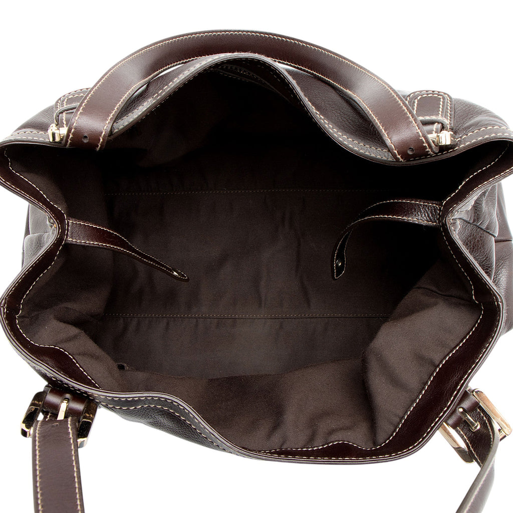 Gucci Leather Britt Medium Tote