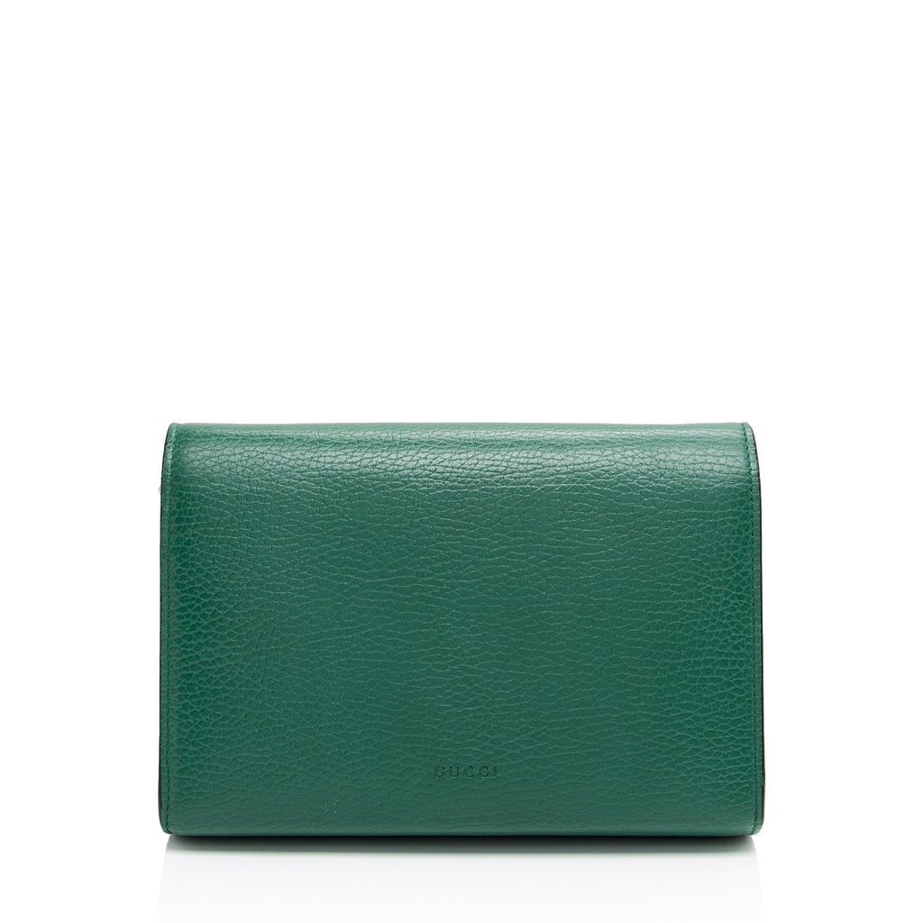 Gucci Leather Crystal Dionysus Chain Wallet (SHF-lfofdz)