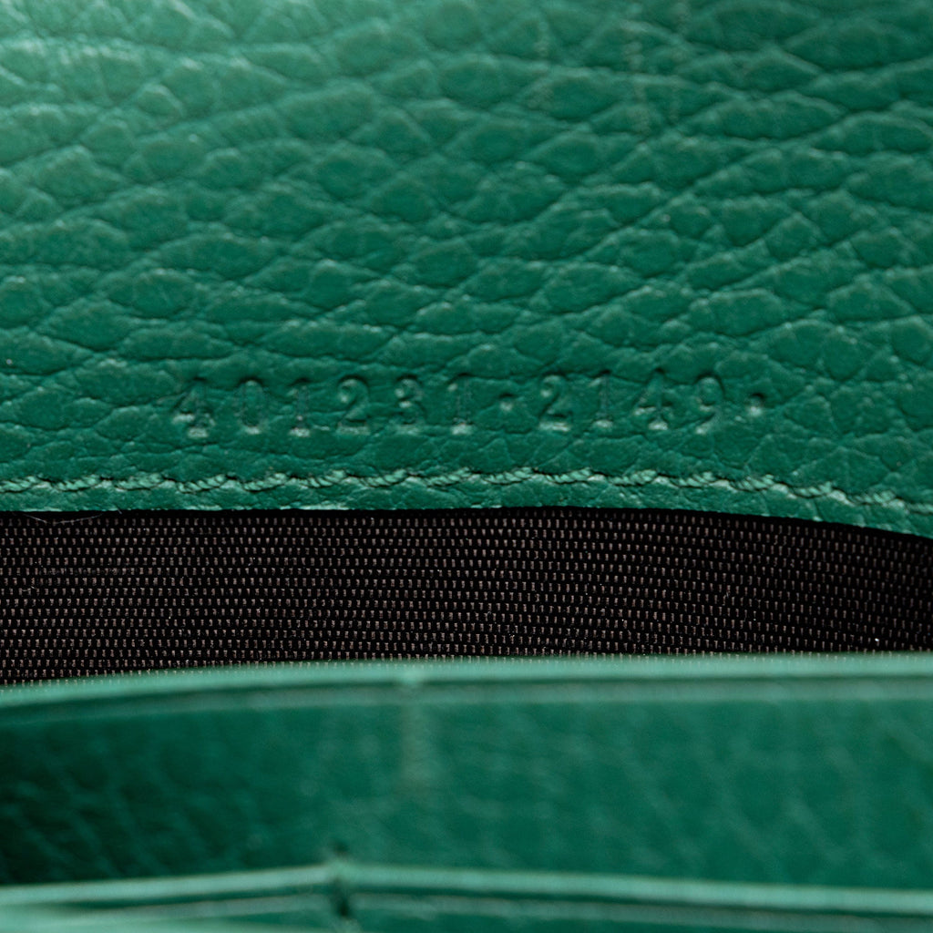 Gucci Leather Crystal Dionysus Chain Wallet (SHF-lfofdz)