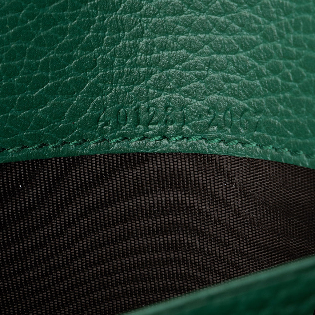 Gucci Leather Crystal Dionysus Chain Wallet (SHF-roOomv)