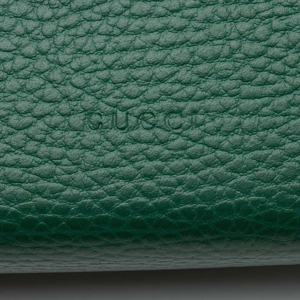 Gucci Leather Crystal Dionysus Chain Wallet (SHF-roOomv)
