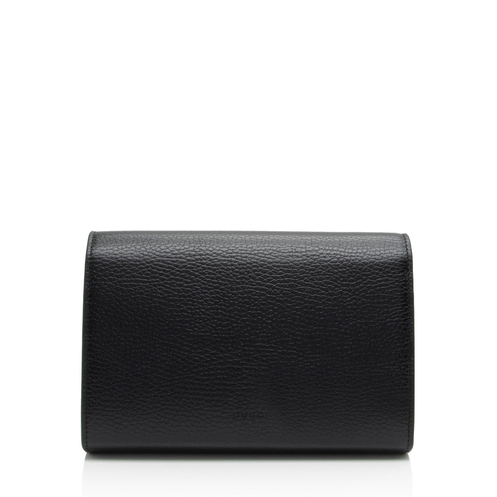 Gucci Leather Crystal Dionysus Chain Wallet (SHF-N4rGzu)