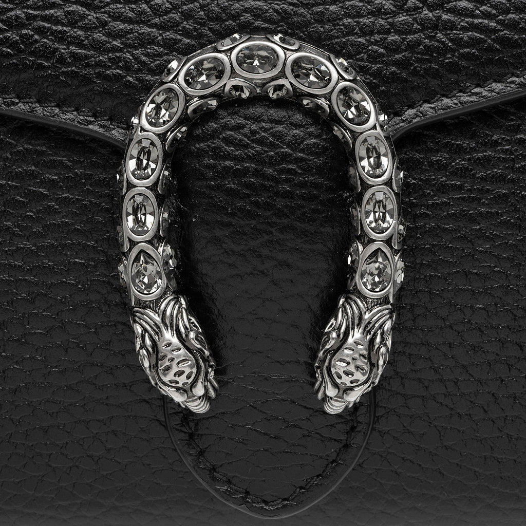 Gucci Leather Crystal Dionysus Chain Wallet (SHF-N4rGzu)
