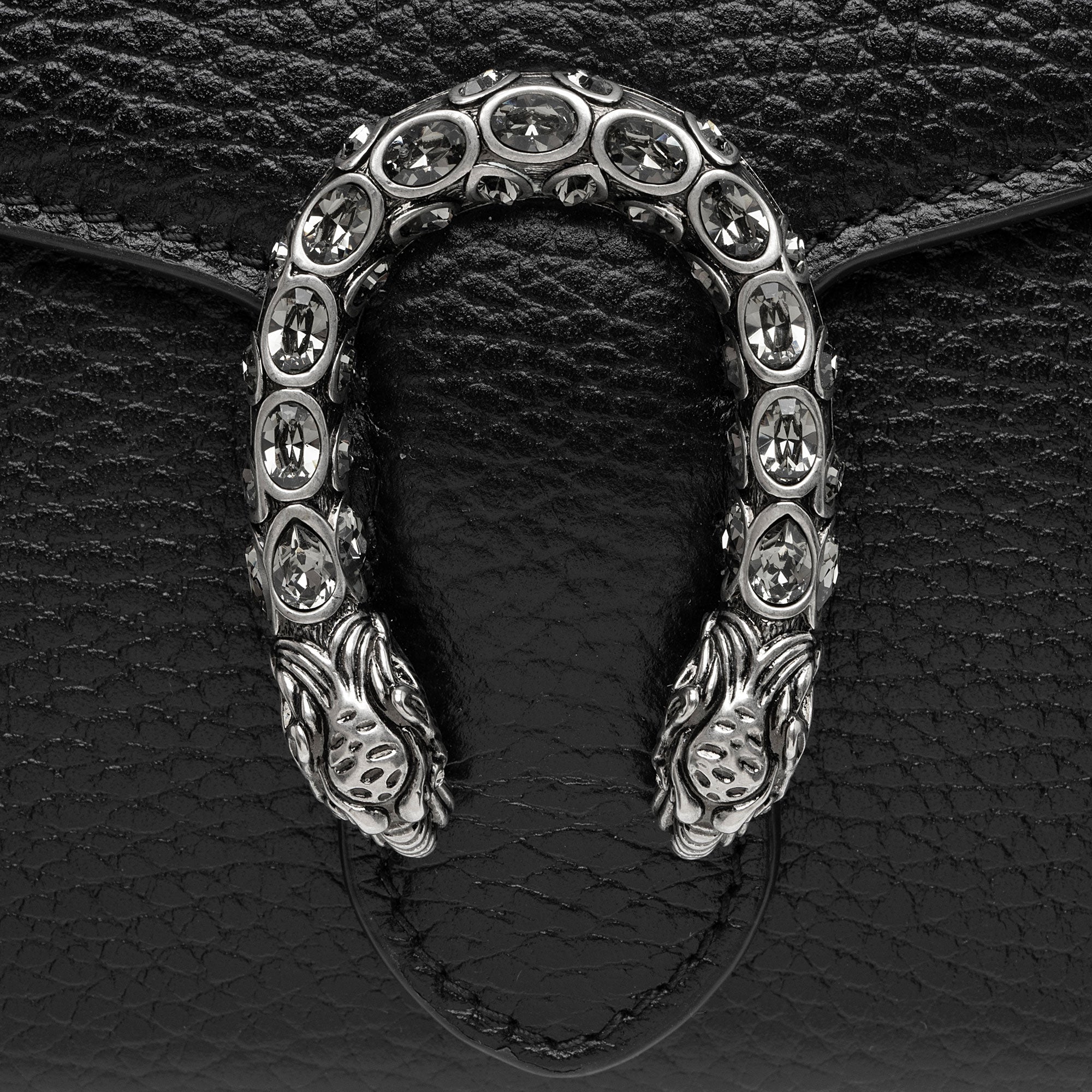 Gucci Leather Crystal Dionysus Chain Wallet (SHF-N4rGzu)
