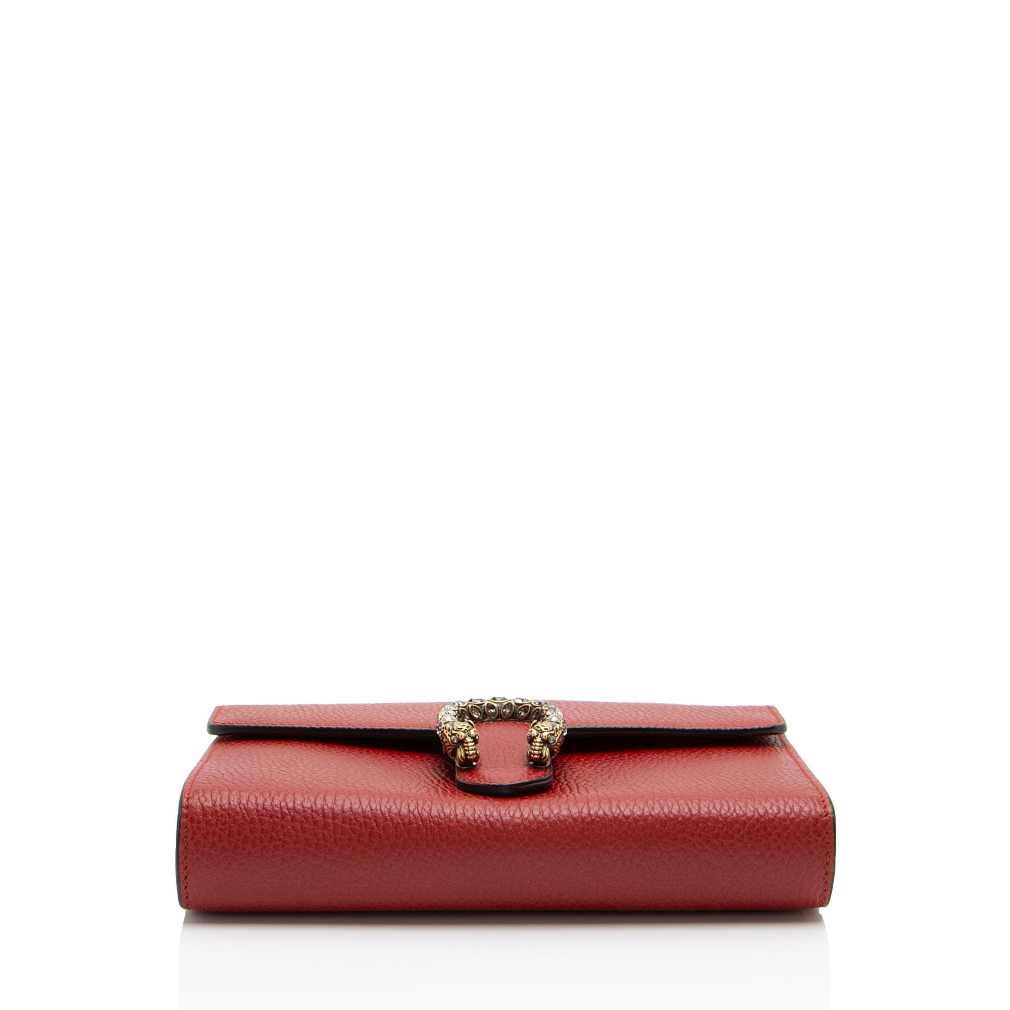 Gucci Leather Crystal Dionysus Chain Wallet
