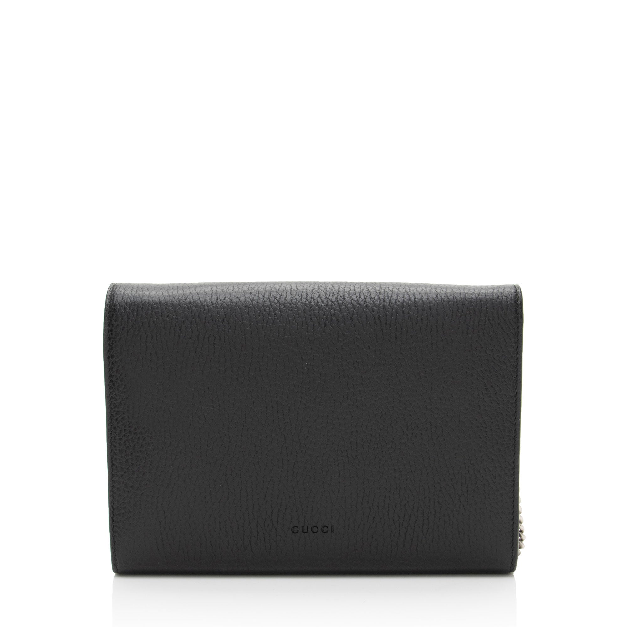Gucci Leather Crystal Dionysus Chain Wallet