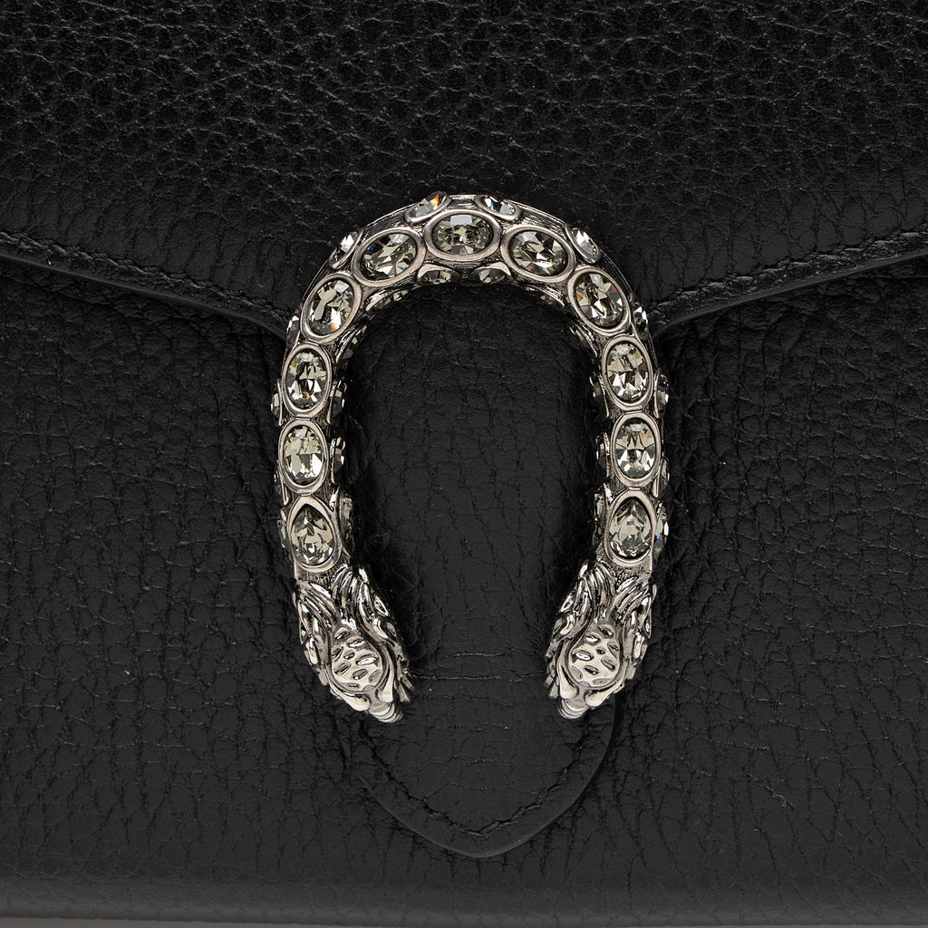 Gucci Leather Crystal Dionysus Chain Wallet