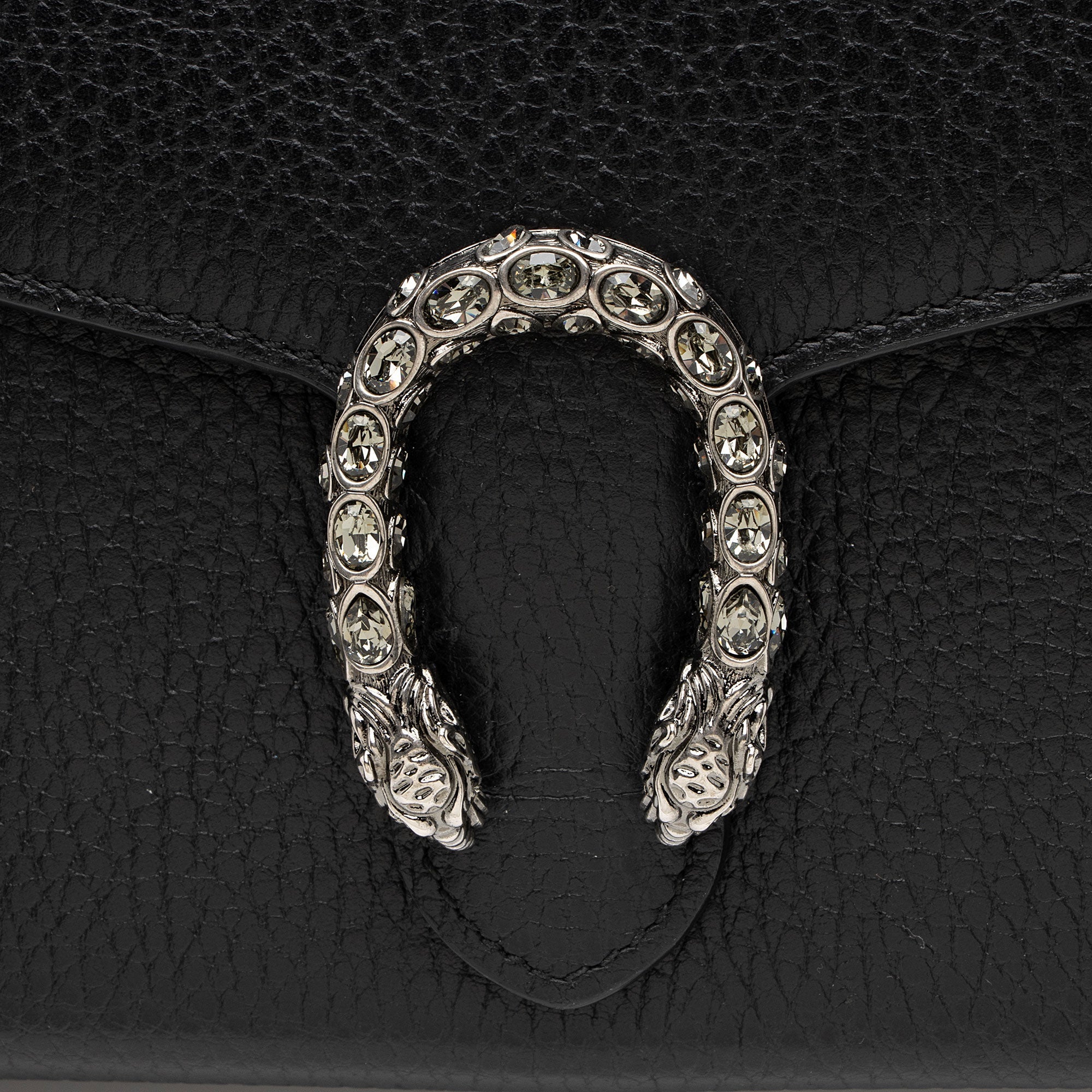Gucci Leather Crystal Dionysus Chain Wallet