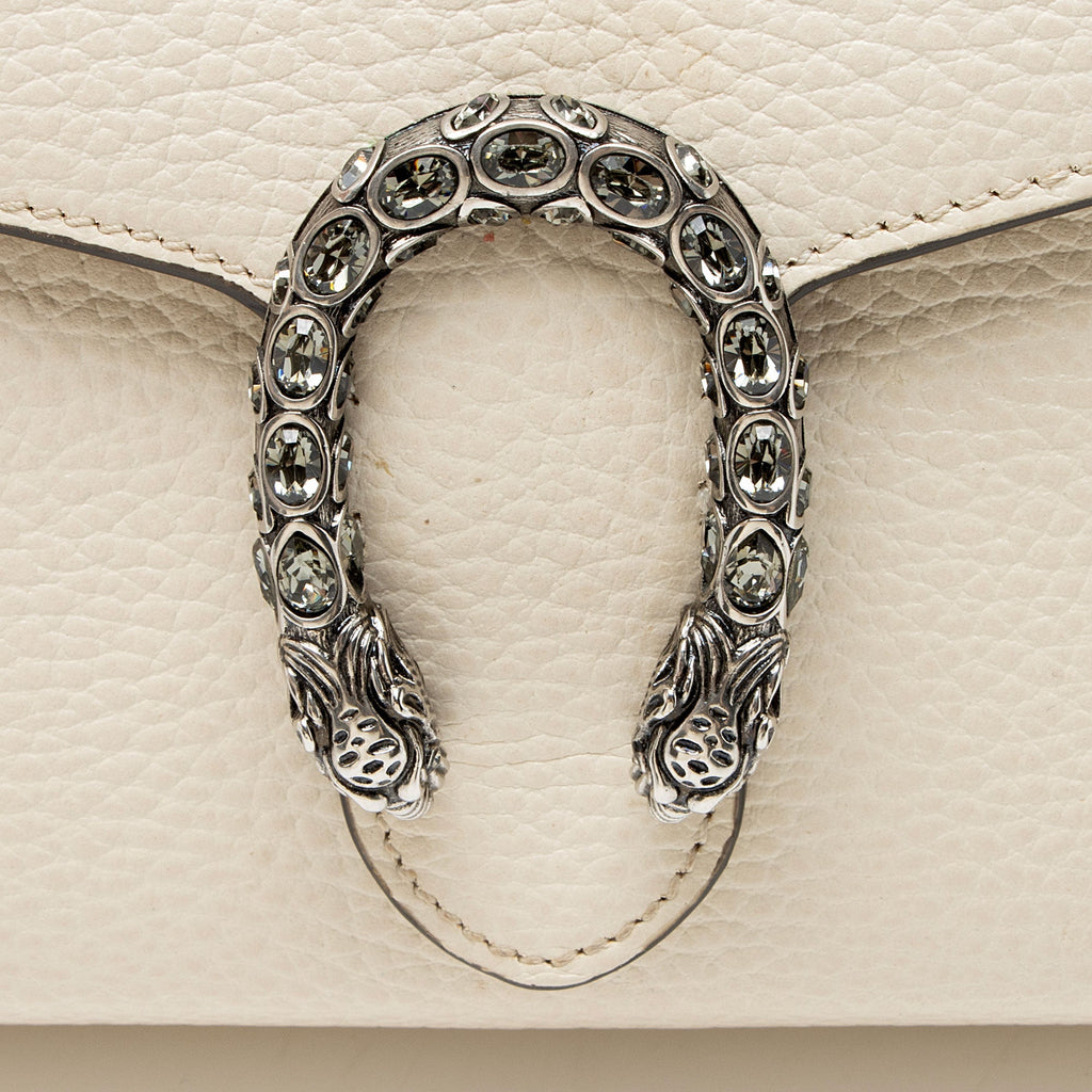 Gucci Leather Crystal Dionysus Chain Wallet