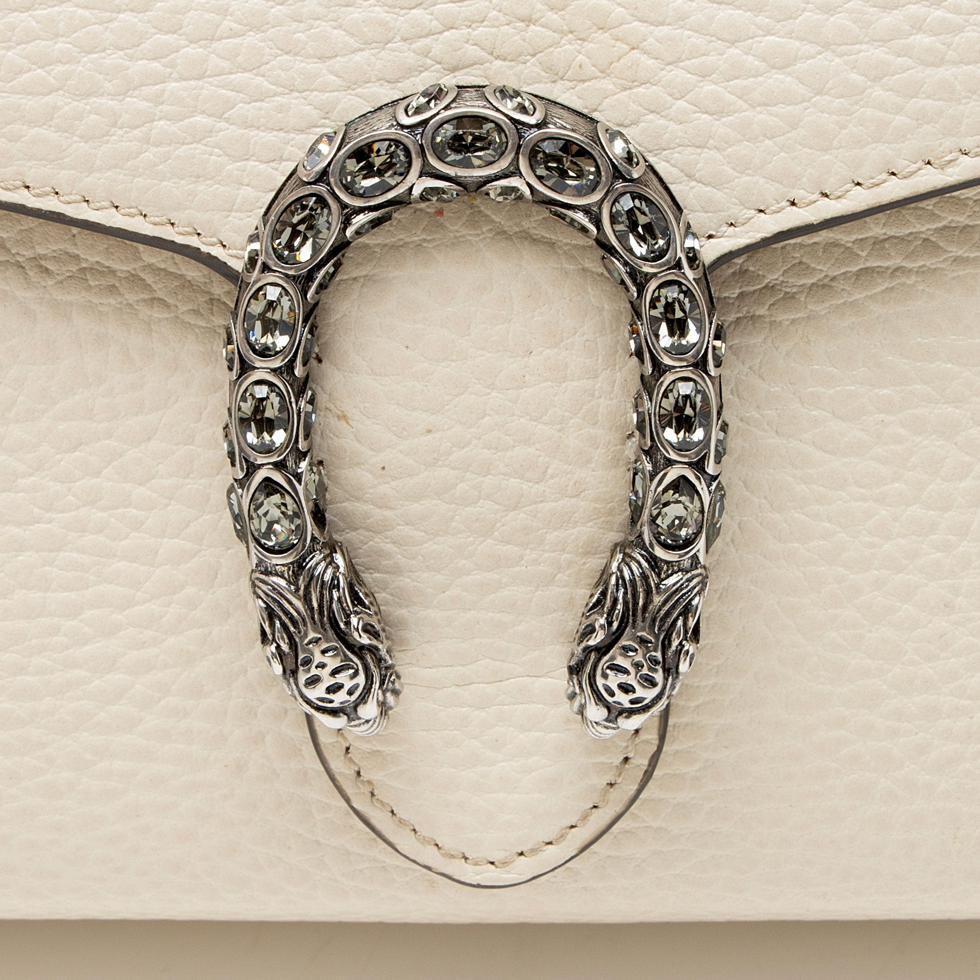 Gucci Leather Crystal Dionysus Chain Wallet