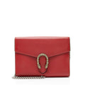 Gucci Leather Crystal Dionysus Chain Wallet