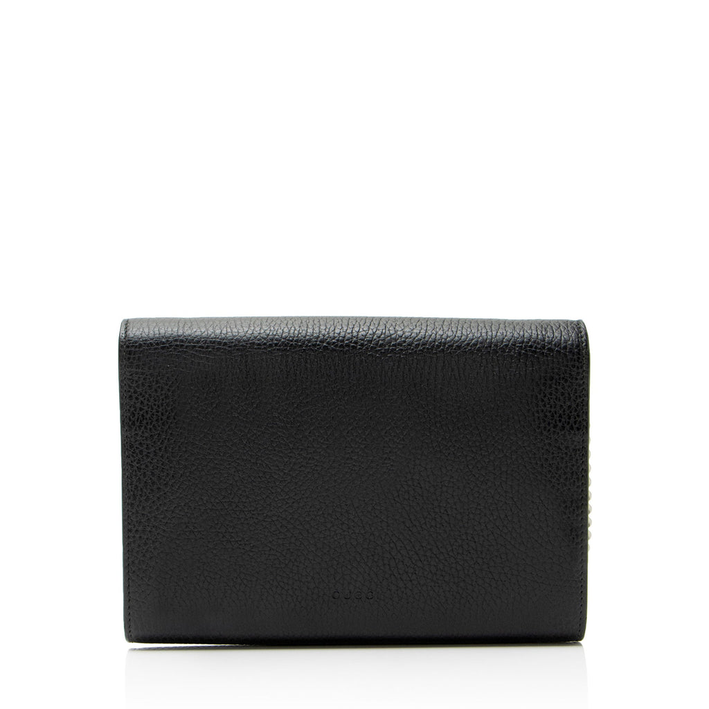 Gucci Leather Crystal Dionysus Chain Wallet