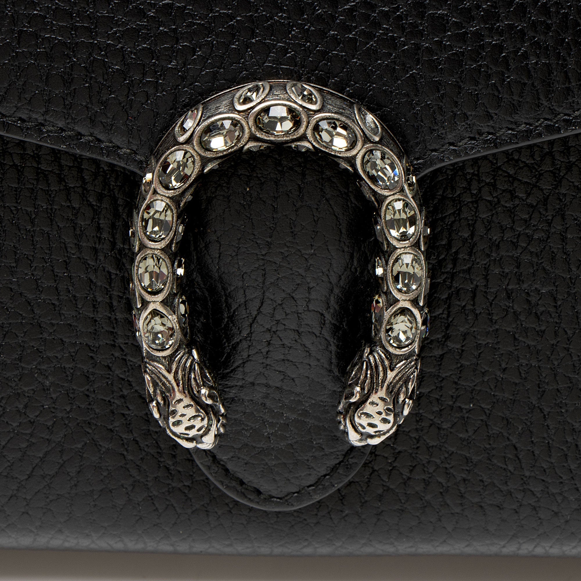 Gucci Leather Crystal Dionysus Chain Wallet