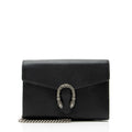 Gucci Leather Crystal Dionysus Chain Wallet