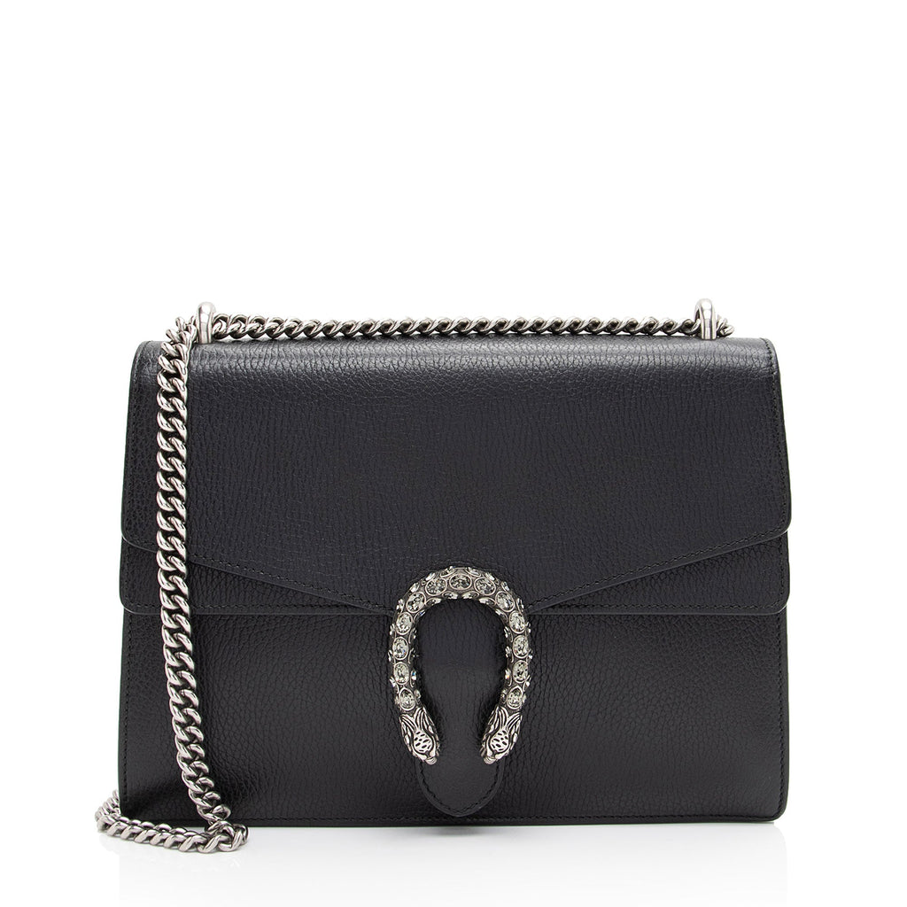 Gucci Leather Crystal Dionysus Medium Shoulder Bag