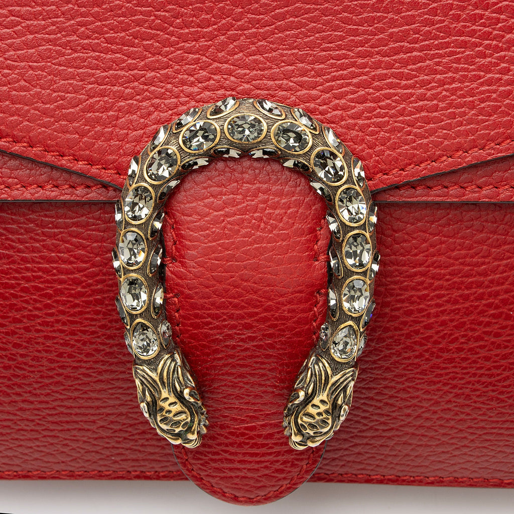 Gucci Leather Crystal Dionysus Medium Shoulder Bag