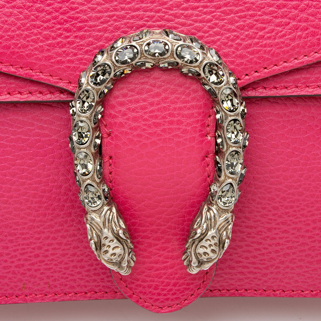 Gucci Leather Crystal Dionysus Medium Shoulder Bag