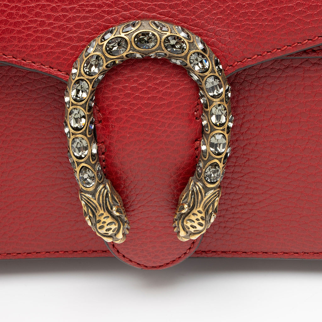Gucci Leather Crystal Dionysus Medium Shoulder Bag