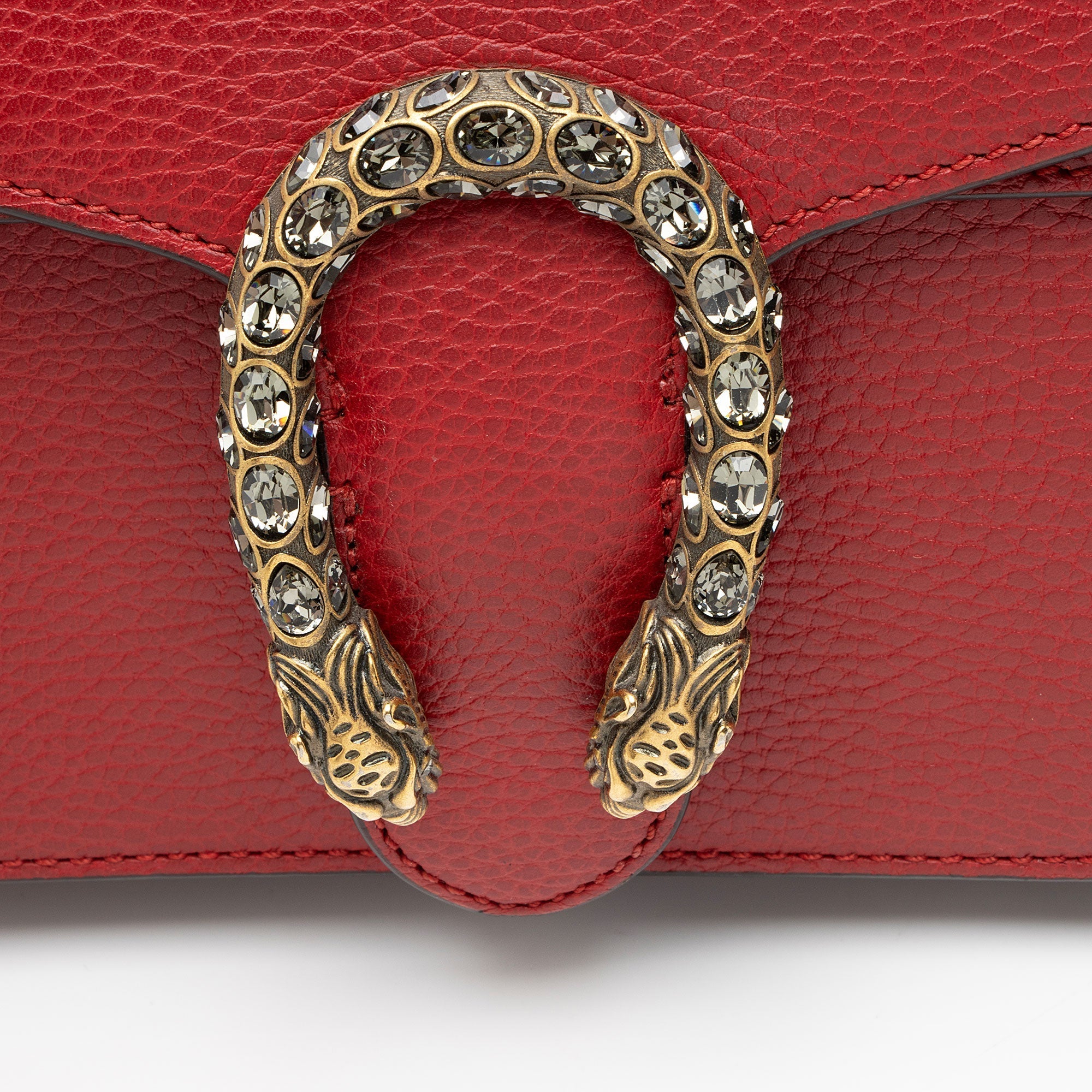 Gucci Leather Crystal Dionysus Medium Shoulder Bag